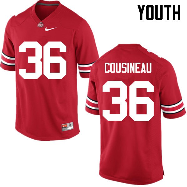 Ohio State Buckeyes #36 Tom Cousineau Youth High School Jersey Red